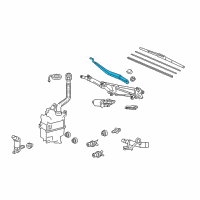 OEM 2013 Lexus RX450h Windshield Wiper Arm Assembly, Left Diagram - 85221-0E020