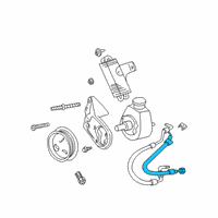 OEM 1991 Dodge Dakota Line-Power Steering Return Diagram - 52037828AD