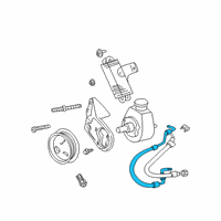 OEM 2002 Dodge Dakota Line-Power Steering Pressure Diagram - 52106213AF