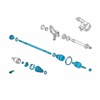 OEM Acura TL Driveshaft Assembly, Driver Side Diagram - 44306-SDD-A00
