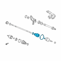 OEM Acura TL Boot Set, Outboard Diagram - 44018-SEP-A01