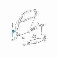 OEM 2001 Chevrolet Cavalier Hinge, Rear Side Door Upper Diagram - 16633459