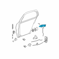 OEM 2001 Chevrolet Cavalier Handle, Rear Side Door Outside Diagram - 22650705