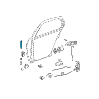 OEM 1996 Chevrolet Cavalier Applique-Rear Side Door Front Flange Diagram - 22639586