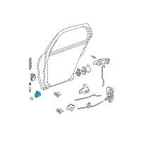 OEM 2001 Chevrolet Cavalier Hinge, Rear Side Door Lower Diagram - 16632040