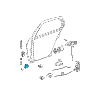 OEM 1997 Pontiac Sunfire Hinge, Rear Side Door Lower Diagram - 16632040