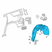 OEM 2022 Chevrolet Traverse Wheelhouse Liner Diagram - 84604309