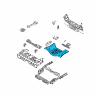 OEM 2009 Pontiac G3 Panel Asm, Rear Floor Rear Diagram - 95022788