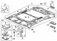 OEM Acura TLX Holder (Alluring Ecru) Diagram - 88217-TK8-A01ZT