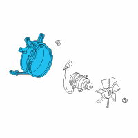 OEM Acura Shroud, Engine Room Fan Diagram - 19815-PR7-A00