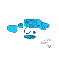 OEM Buick Mirror Assembly Diagram - 22857440