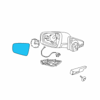 OEM Buick LaCrosse Mirror Glass Diagram - 20757732