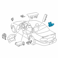 OEM 1998 Toyota Corolla Sensor Assy, Side Air Bag, RH Diagram - 89860-12011