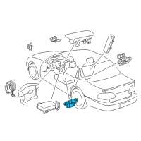 OEM 2002 Toyota Corolla Side Sensor Diagram - 89830-12011