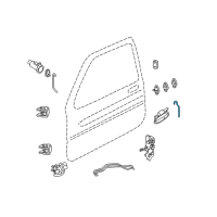 OEM 2000 Buick Regal Rod-Front Side Door Outside Handle Diagram - 10254430