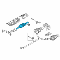 OEM 2016 Hyundai Sonata Center Muffler Assembly Diagram - 28650-C2500
