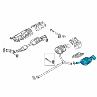 OEM 2019 Hyundai Sonata Rear Muffler Assembly, Left Diagram - 28710-C1570