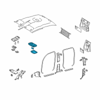 OEM 2012 Toyota Tacoma Dome Lamp Assembly Diagram - 81240-AA020-B2