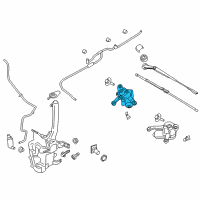 OEM Ford Police Responder Hybrid Wiper Motor Diagram - DS7Z-17508-N