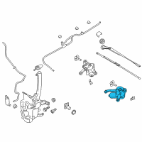 OEM Ford Police Responder Hybrid Wiper Motor Diagram - DS7Z-17508-M
