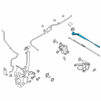 OEM Ford SSV Plug-In Hybrid Wiper Arm Diagram - DS7Z-17526-A