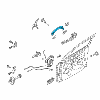 OEM Kia Rio Door Outside Handle Assembly Diagram - 82661H8050