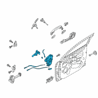 OEM 2019 Kia Rio Front Door Latch Assembly Diagram - 81320H8000