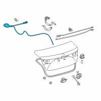 OEM 2017 Toyota Avalon Release Cable Diagram - 64607-07010