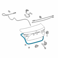 OEM 2013 Toyota Avalon Weatherstrip Diagram - 64461-07050