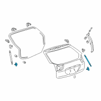 OEM 2007 Lexus RX400h Back Door Stay Assembly, Right Diagram - 68950-49215