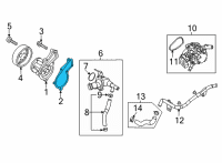 OEM Hyundai Sonata Gasket-Water Pump Diagram - 25124-2J400