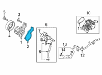 OEM 2022 Hyundai Kona Electric Gasket-Water Pump Diagram - 25124-2J400
