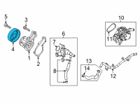 OEM Hyundai Pulley-Coolant Pump Diagram - 25221-2JTA0