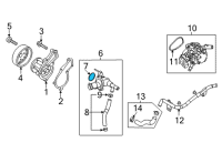 OEM Hyundai Kona Gasket-W/INLET Fitting Diagram - 25624-2J000
