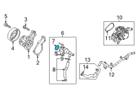 OEM 2020 Hyundai Sonata Gasket-W/INLET Fitting Diagram - 25624-2J000