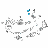 OEM Ford Flex Signal Lamp Bulb Diagram - DA8Z-13466-B