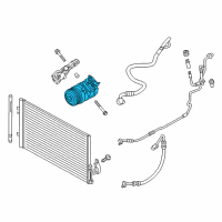 OEM 2017 BMW X4 Air Conditioning Compressor Without Magnetic Coupling Diagram - 64-52-9-396-723