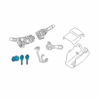 OEM 2012 Toyota Camry Cylinder & Keys Diagram - 69057-06310