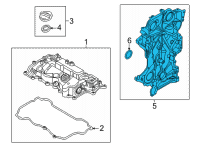 OEM 2022 Hyundai Elantra Cover Assembly-Timing Chain Diagram - 21350-2M820