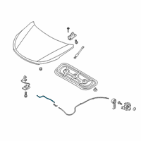 OEM 2021 Hyundai Santa Fe Cable Assembly-Hood Latch Release Diagram - 81190-S2150