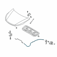 OEM Hyundai Santa Fe Cable Assembly-Hood Latch Release Diagram - 81190-S2000