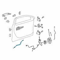 OEM 2013 Chevrolet Malibu Cable Asm-Front Side Door Inside Handle Diagram - 22847459