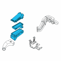 OEM 1992 Ford E-250 Econoline Air Filter Box Diagram - F1UZ9600G