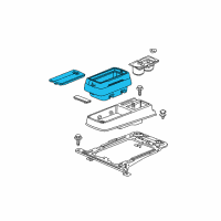 OEM 2011 Honda Element Console Assy., Removable *NH167L* (GRAPHITE BLACK) Diagram - 83409-SCV-A01ZA