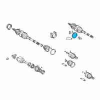 OEM 2007 Toyota Highlander Boot Kit Clamp Diagram - 42345-42090