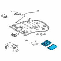 OEM Lexus RC200t Lamp Sub-Assembly, Map Diagram - 81208-24130-C0