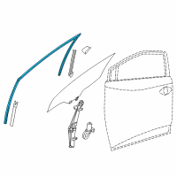 OEM Nissan Murano Glass Run Rubber-Front Door LH Diagram - 80331-5AA0C