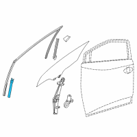 OEM 2015 Nissan Murano SASH Front Door Lower, LH Diagram - H0215-5AAMH