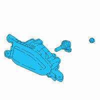 OEM Hyundai Kona Electric Front Driver Side Fog Light Assembly Diagram - 92201-J9010