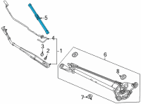 OEM 2022 Honda Civic BLADE, WSW (475MM) Diagram - 76630-T20-A01